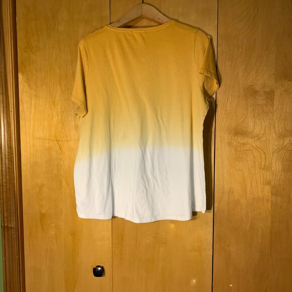 Maurices Mustard Ombre top with arrows (size 1X) - Picture 3 of 4